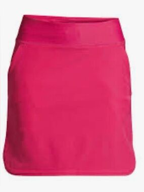 Lands End Women's Plus Size Quick Dry Board Skort Swim Skirt Hot Pink 14